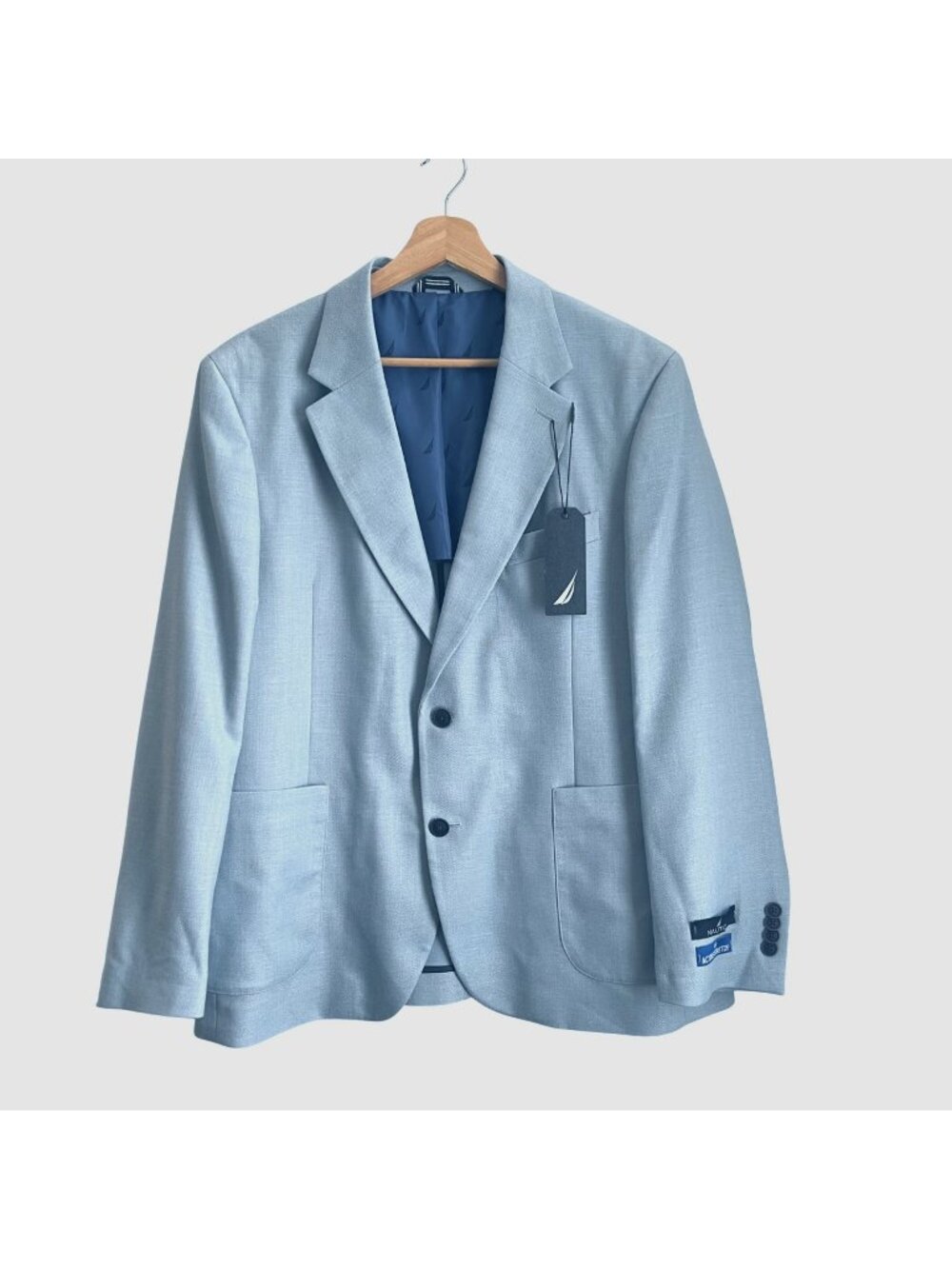 Nautica Active Stretch Light Blue Sport Coat Blazer Size 42S Modern Fit NWT